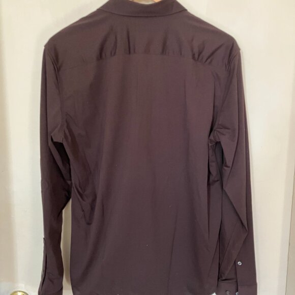 Theory Sylvain Shirt in Structure Knit in Hickory - Picture 3 of 3